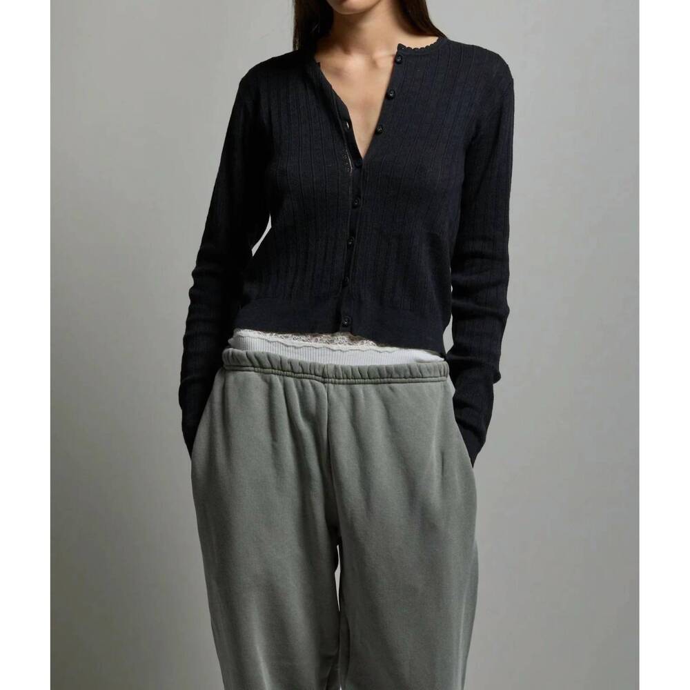NEW ASHER pipa cardigan in true black